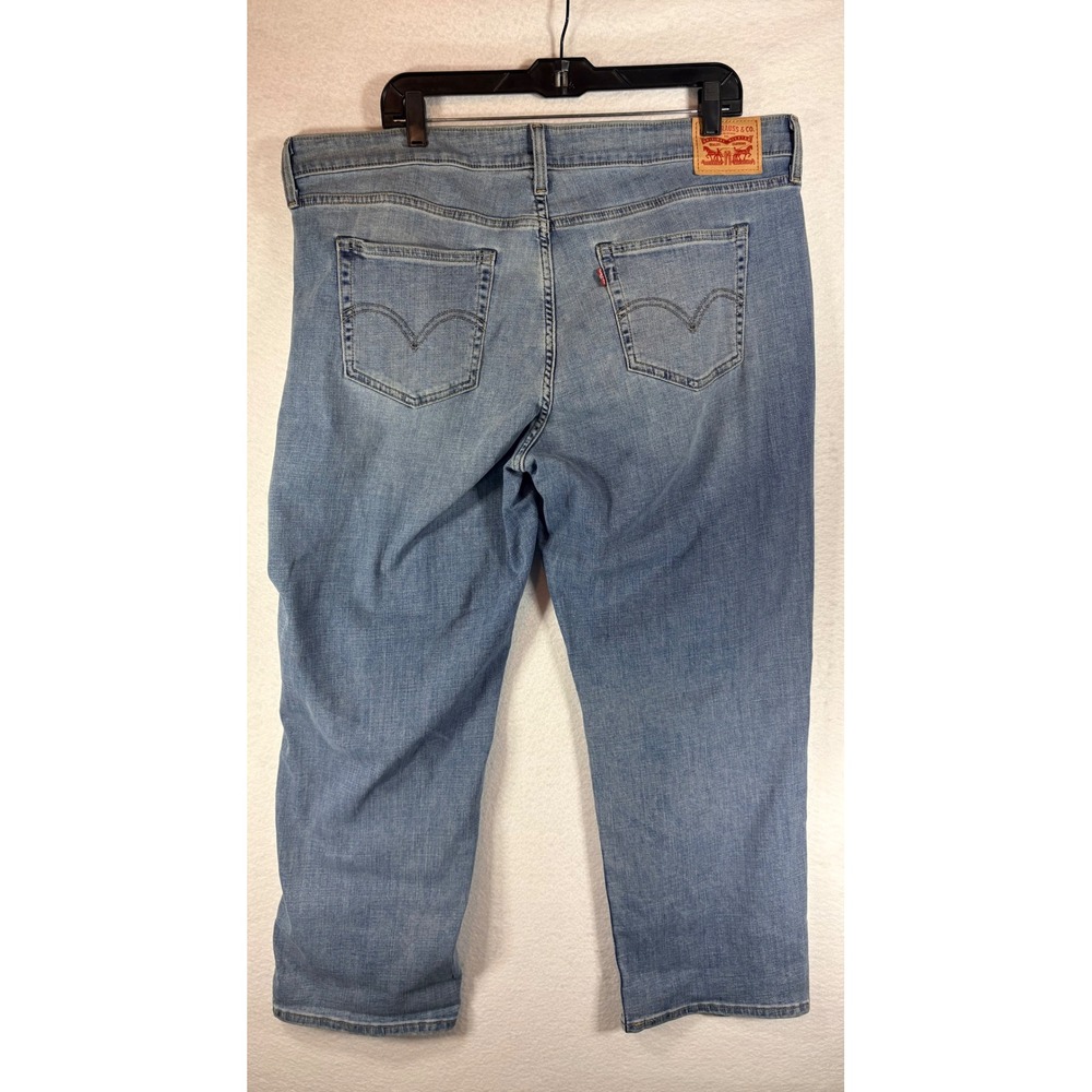 Levi's Boyfriend Jeans Plus Size 20W Distressed Light Wash Straight Leg Denim - Picture 3 of 10